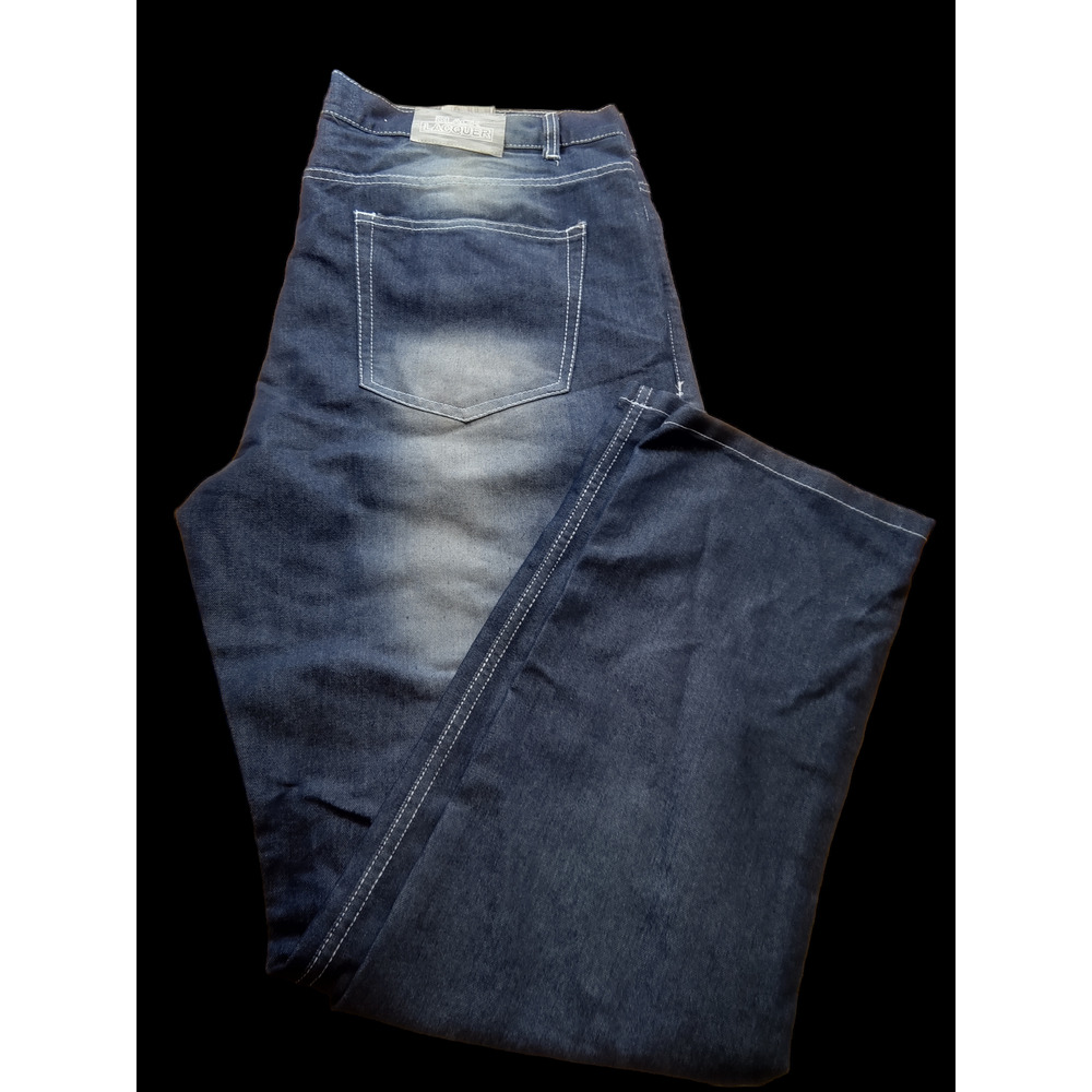 Black Lacquer NWT Distressed Wash Jeans Men's sz 44x32